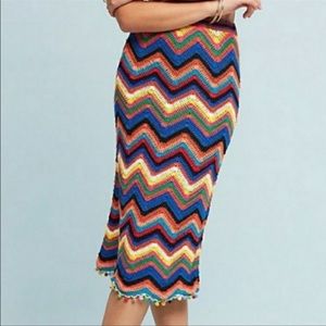 Anthropologie Farm Rio Crochet Skirt - Size L